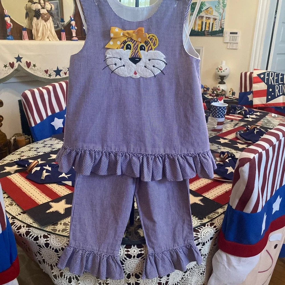 Silly Cat Boutique Girls 2 pc Pant set size 4 - Picture 4 of 16